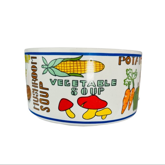 Vintage 70s 3- Large Vegetable Soup Mugs w/Handle - Picture 7 of 16